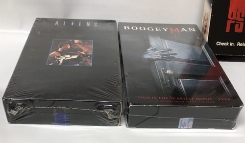 5 Horror VHS Movie Lot Psycho, Aliens(Sealed), Boogey Man ( Sealed),Demon Knight - Imagen 2 de 3