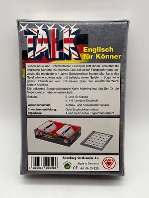 Talk – Englisch Für Könner Quizspiel – Für Fortgeschrittene (ab 4 Jahre Schulenglisch), Solo Oder In Der Gruppe Spielbar