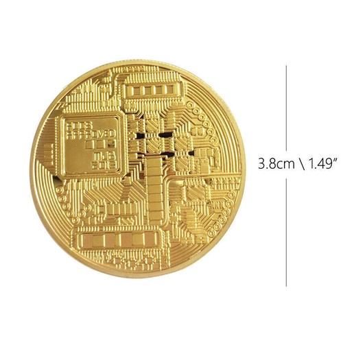 Physical Bitcoin Commemorative Coin Plated Gold Collection Collectible - Picture 5 of 7