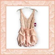 KIMCINE 3D Floral Chiffon Dress Size S