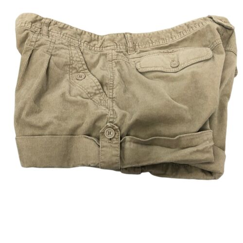 Piper & Blue Corduroy Shorts Womens Juniors 11 Daisy Dukes Cuffs Pleated Front - Picture 2 of 12