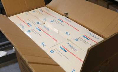 MEDIDENT DS01LL Luer Lock Tip 1 Case of 20 Boxes -each box has 100 1ML