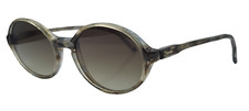 Vintage MC 8610 Green Gray Oval Horn-Rimmed Sunglasses USA W/ NEW LENSES
