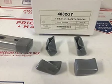 10/BOX Shallow GREY GRAY End Caps Unistrut Channel 13/16" #4882GY P2860-33