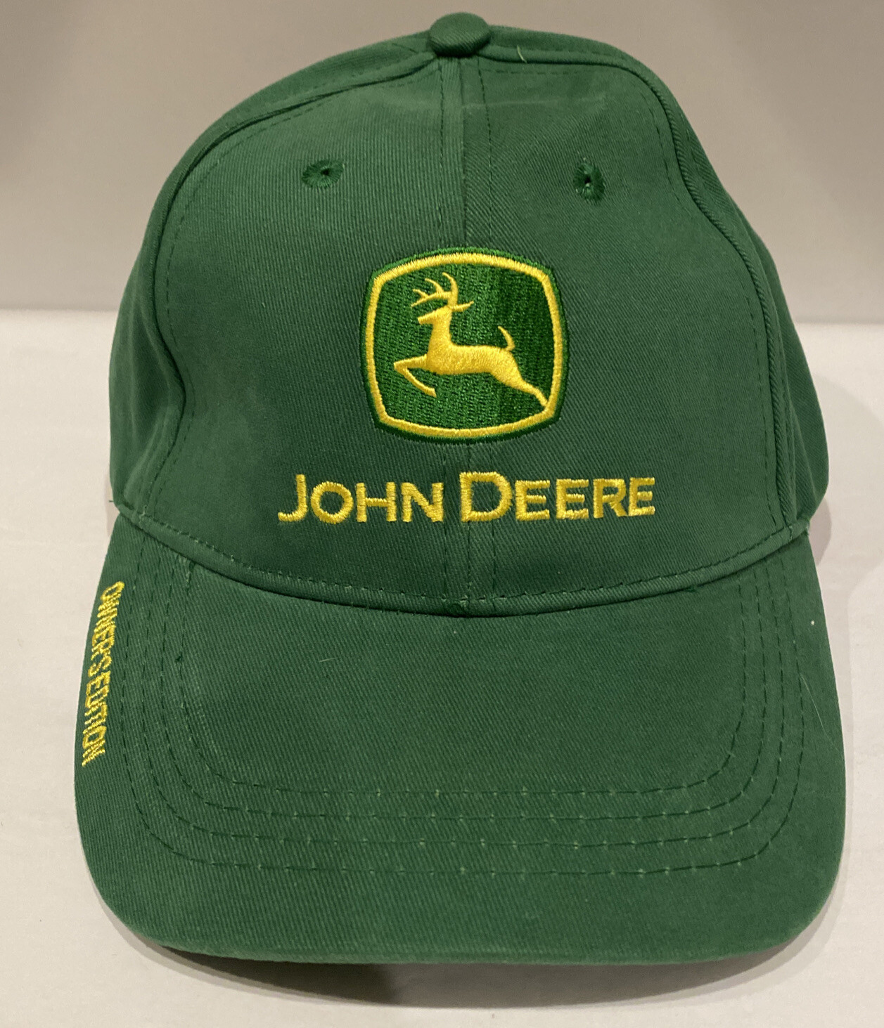 John Deere Iconic Green Strapback Hat Owners Edition Nothing Runs Like A Deere