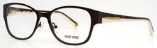 NINE WEST NW1061 210 Brown Womens Semi Cat Eye Eyeglasses 51-17-135 B:38
