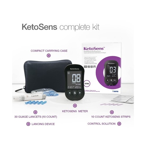 KetoSens Blood Ketone Monitoring Starter Kit: Ideal for Keto Diet with App. I...