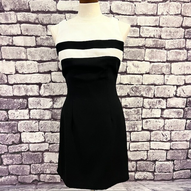black and white sleeveless dress CDC Vintage & Size 8 100% Polyester while the sweetheart neckline APR2026DROP1 Chic On Repeat Black Size:US size 16
