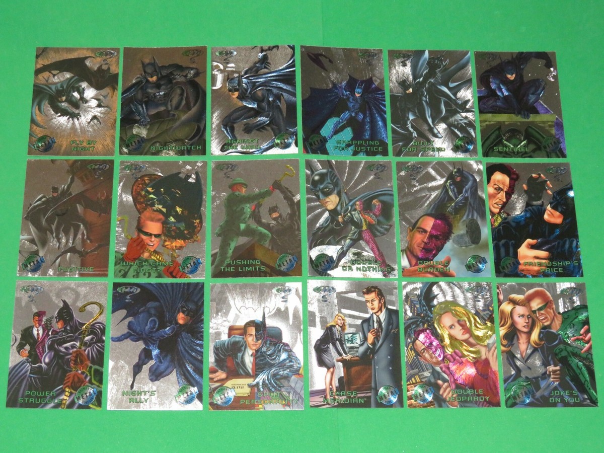 1995 BATMAN FOREVER METAL SILVER FLASHER PARALLEL 100 CARD