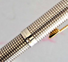 PARKER 75  STERLING SILVER BALL POINT PEN Gold Filled Trim Cap Actuated Case USA — photo 9