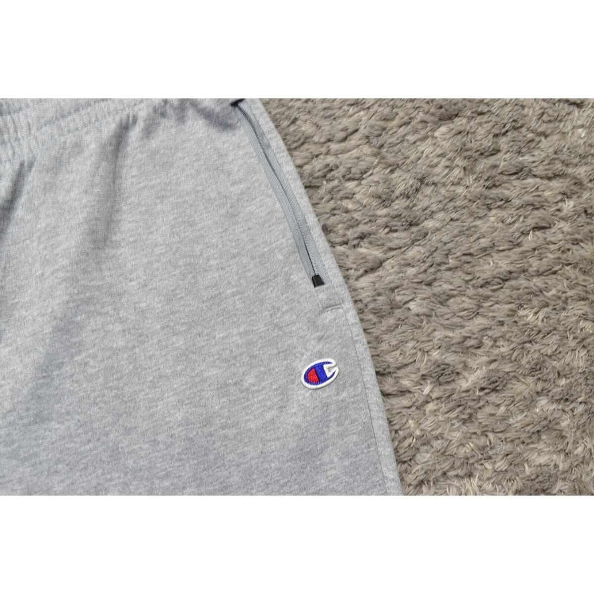 Champion Gray Sweatpants L Polyester Men Skinny Drawstring Champion Gray Sweatpants L Polyester Men Skinny Drawstring