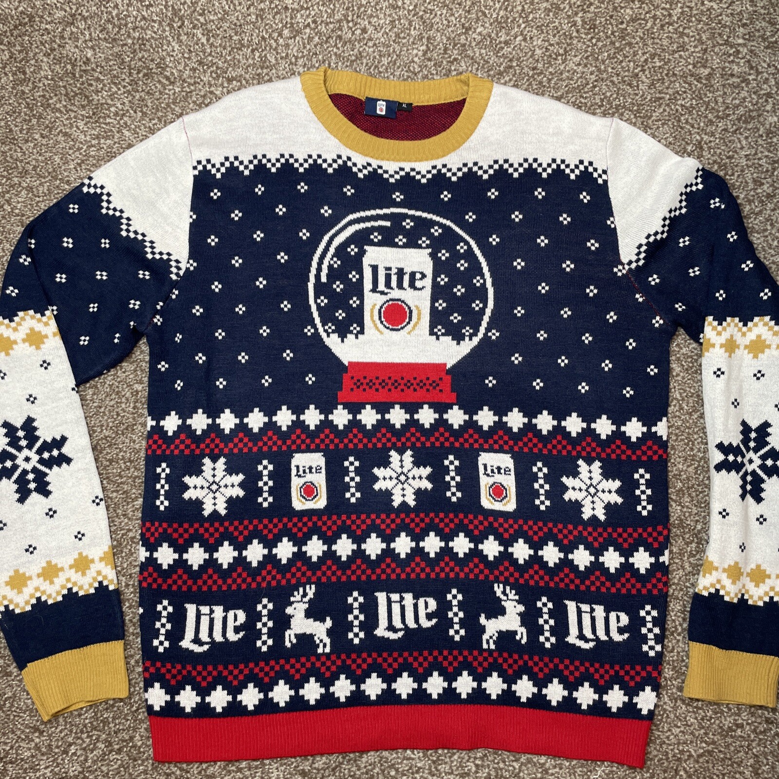 Miller Lite Limited Edition Holiday Ugly Christmas Sw… Gem