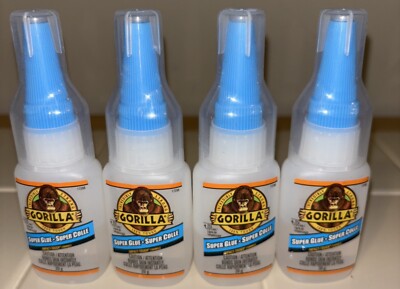 4 X Gorilla Super Glue 20 Gram Bottle Clear