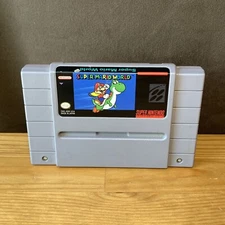 Vtg 1991 SNES SUPER MARIO WORLD Nintendo Video Game Cartridge TESTED & WORKING!