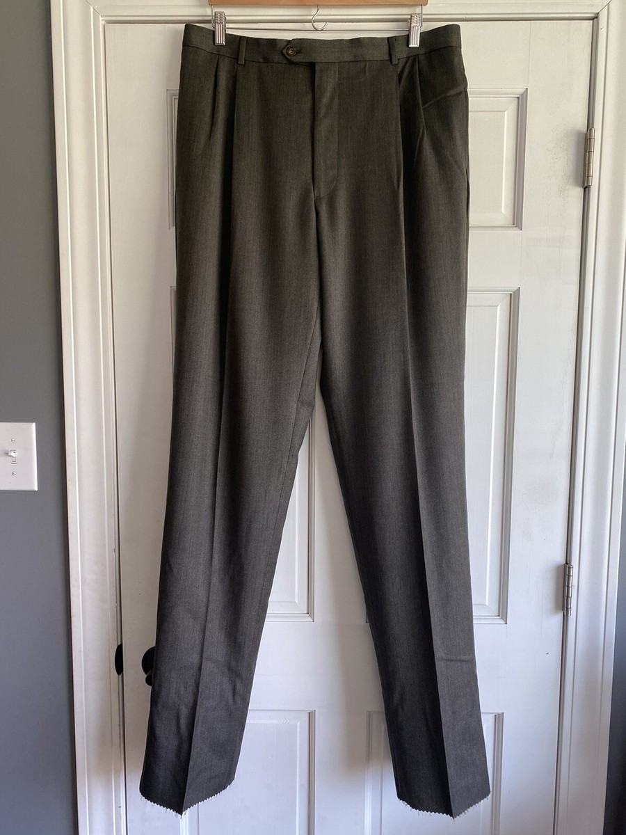 mens pleated wool dress pants Men's Vintage Pants Wool Blend Thicken Winter Trousers Pleated High Waist Tapered Leg Rolled Brown at Amazon Men's Clothing store
