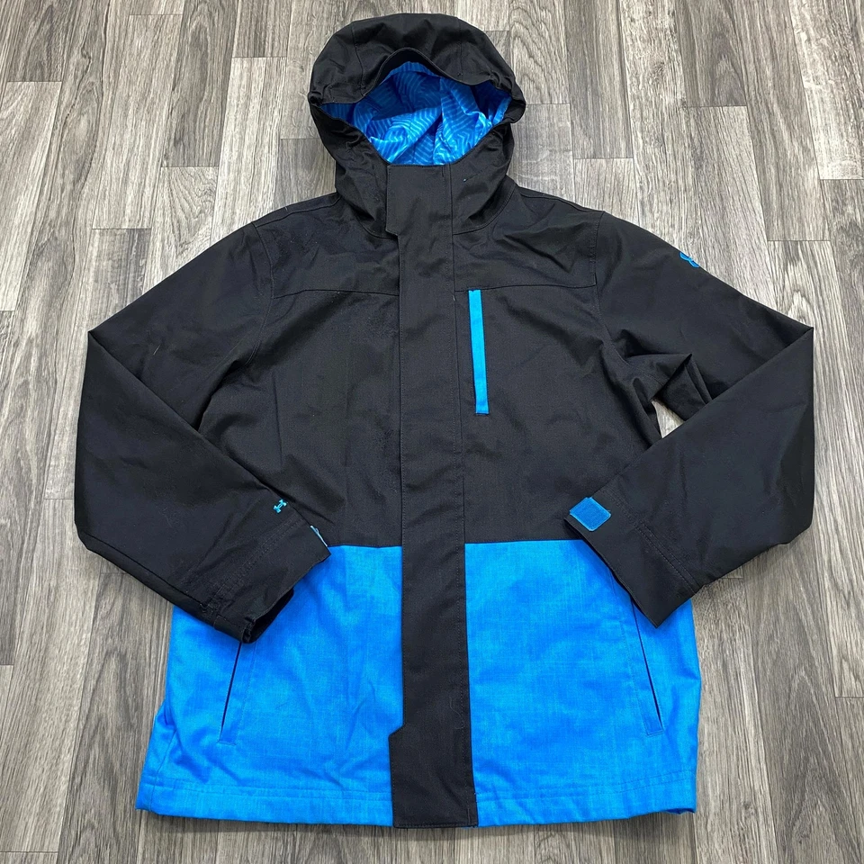 UNDER ARMOUR Cold Gear Infrarrojo Negro/Azul Capucha Abrigo Básico Chaqueta Juvenil Talla M Foto 2 de 4