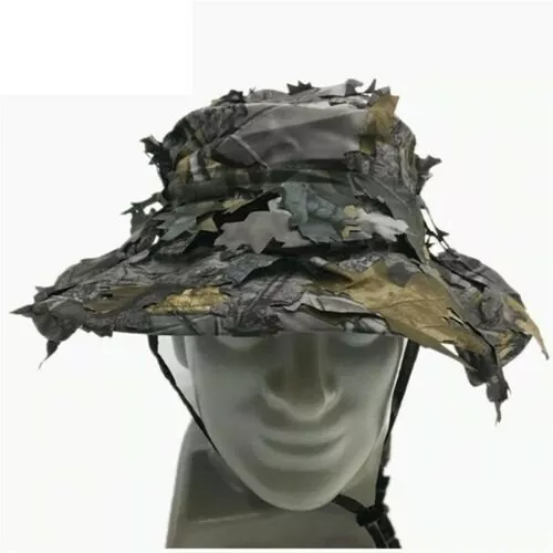 Camouflage Hat Camo Sun Cap 3D Leaves for Fishing Hunting Sunshade Army - Picture 1 of 8