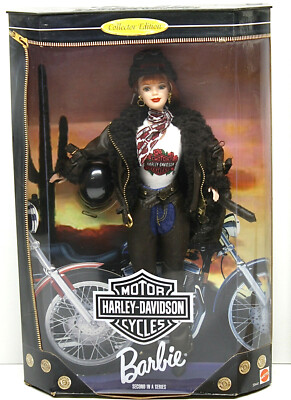 1998 Barbie Harley Davidson Motor Cycles Red Head Collector