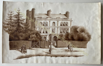 Aquarell Sydenham London um 1880 Ernst Kaps Schwarz Laux 33x21cm