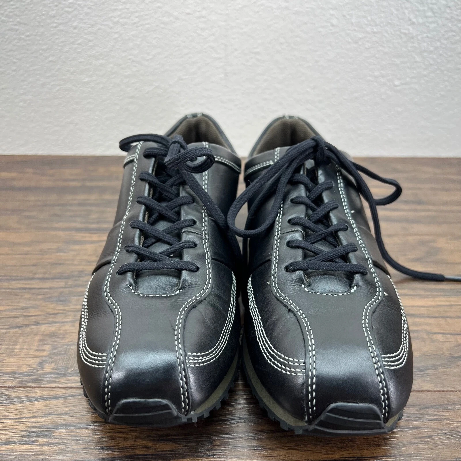 Sneakers casual casual casual da donna nere Timberland taglia 7M in pelle taglia 7M