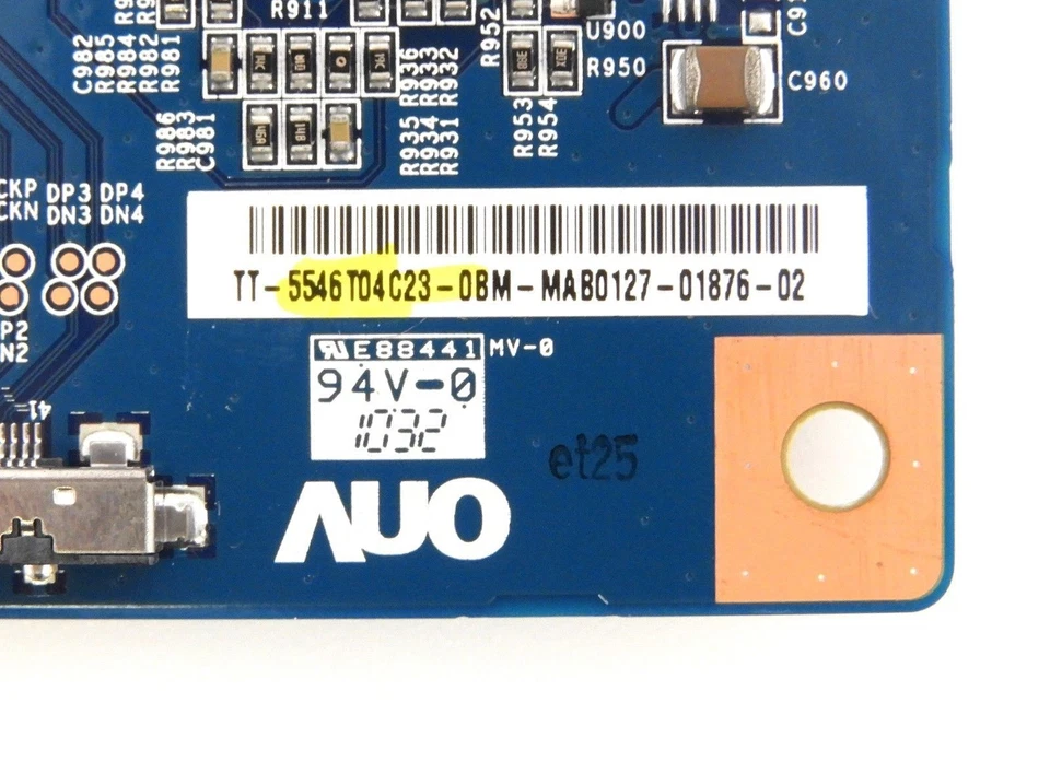 Placa T-Con RCA LED46A55R120Q, LC-46LE620UT 55.46T04.C23 Foto 2 de 2