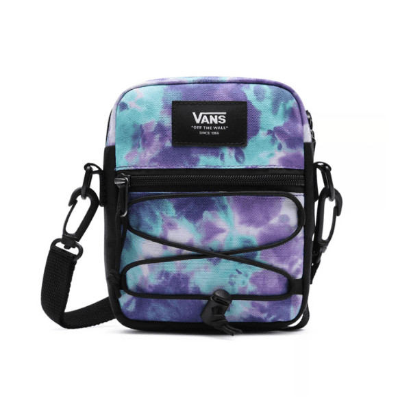 VANS- Bolso Bandolera Unisex Vans BAIL Tie Dye Multicolor Morado Azul NEW 17x15