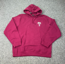Stussy World Tour Hoodie Mens XL Wine Hooded Sweatshirt NWT
