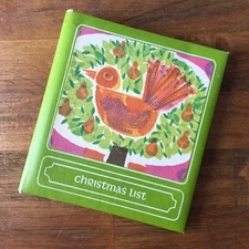 Stylecraft Christmas Card List Record Book 6-Ring Mini Binder Baltimore USA Vtg