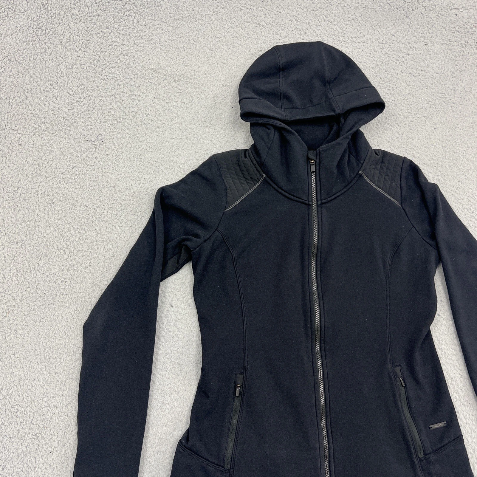 athleta hooded long sleeves zip up adult jacket
