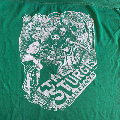 80s VINTAGE 1981 STURGIS MOTORCYCLE RALLY & RACES T-SHIRT SZ M 