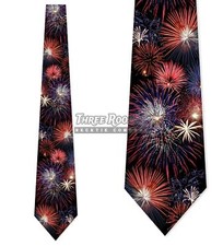 Fireworks Ties Fourth of July Tie Men's Patriotic Neck Ties Brand New