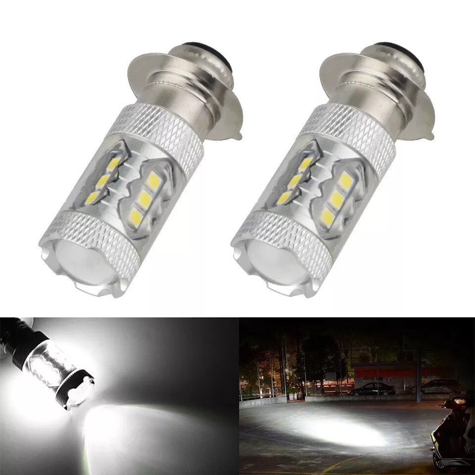 2X White LED Bulbs H6M H6 HeadLight Yamaha YFZ450R Rhino 700 Raptor YFM660 TRX E - Foto 9