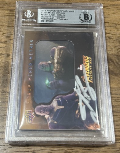 Josh Brolin SIGNED Thanos 2018 Avengers Strip Mined Metals BGS BAS AUTO