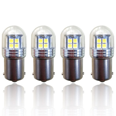 4Pcs BA15S 1156 LED Bulbs DC 6V White Bremsleuchte Mini Rückfahrscheinwerfer