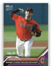 🟪 GAVIN WILLIAMS Rookie Call-Up MLB Debut 2023 Topps Now #477 PURPLE 02/25 📈