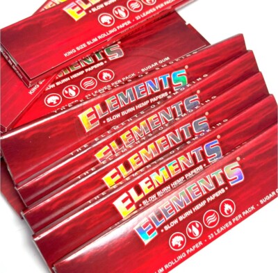 10 ELEMENT ROTE BLÄTTCHEN KING SIZE SCHMAL 10ER PACK PAKET ANGEBOT AUTHENTISCH