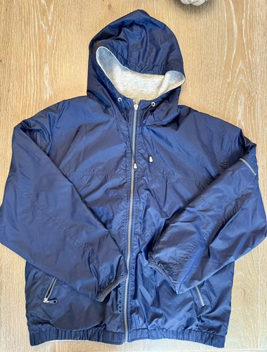 Weather Tamer 2in1 reversible navy windbreaker/gray Sweatshirt Size Large Ladies - Picture 6 of 12
