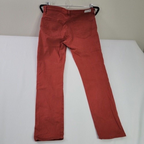 Jeans alla caviglia AG The Stevie pantaloni denim slim gamba dritta color ruggine taglia 30R - Foto 7 di 9