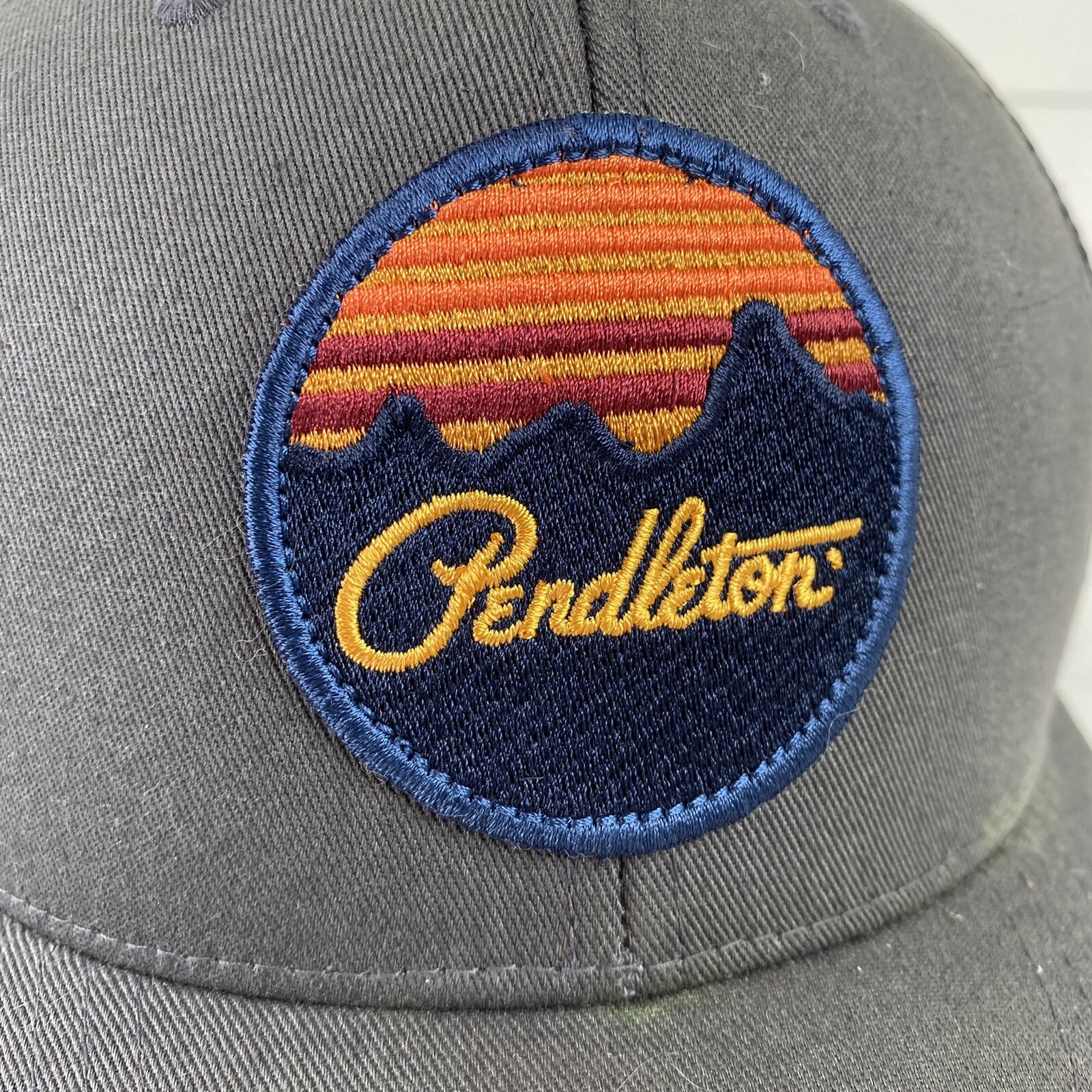 Pendleton Snapback Hat Mesh Gray Cap Patch - image 2
