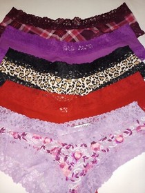 Victoria Secret 5 pack No Show Lace Panty Lot Sexy S M L XL XXL cheeky floral