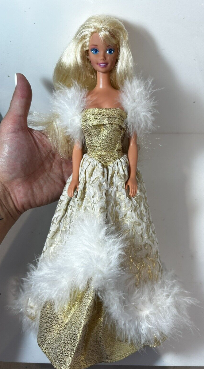 barbie doll gold dress Signature Doll Holiday Barbie 2025 32cm