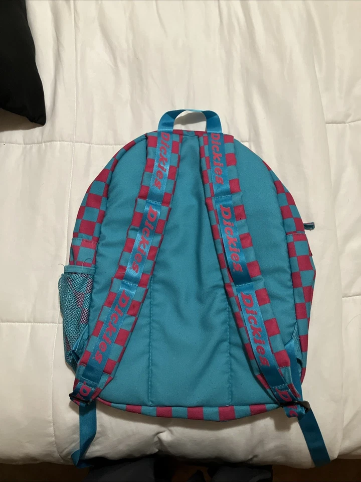 Mochila Dickies Patinador a Cuadros Azul Rosa Foto 2 de 3
