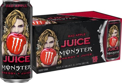 Monster Energy Juice Bad Apple, Energy + Juice, Energy Drink, 16 Ounce (Pack of