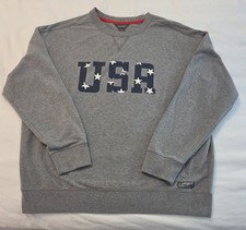 Eddie Bauer Women's Gray USA Crew Neck Sweatshirt Size Large