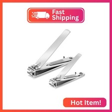 Mia Klein Premium Nail Clippers Set Stainless Steel with Built-in File 3.1"