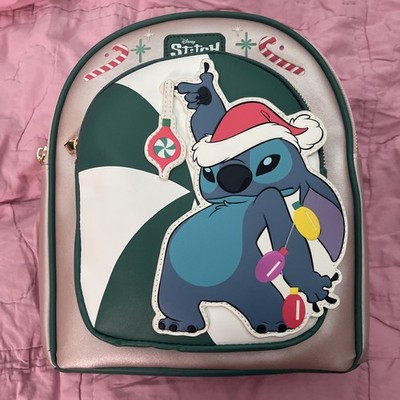 Disney Bioworld Christmas Stitch Backpack New