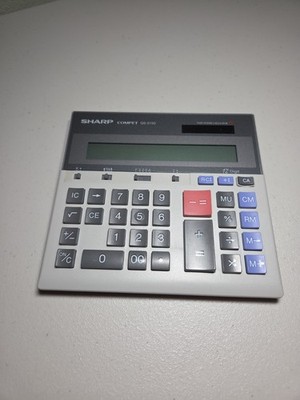 Sharp Compet QS-2130 12-Digit Desktop Financial Twin Power Calculator Pre-owned