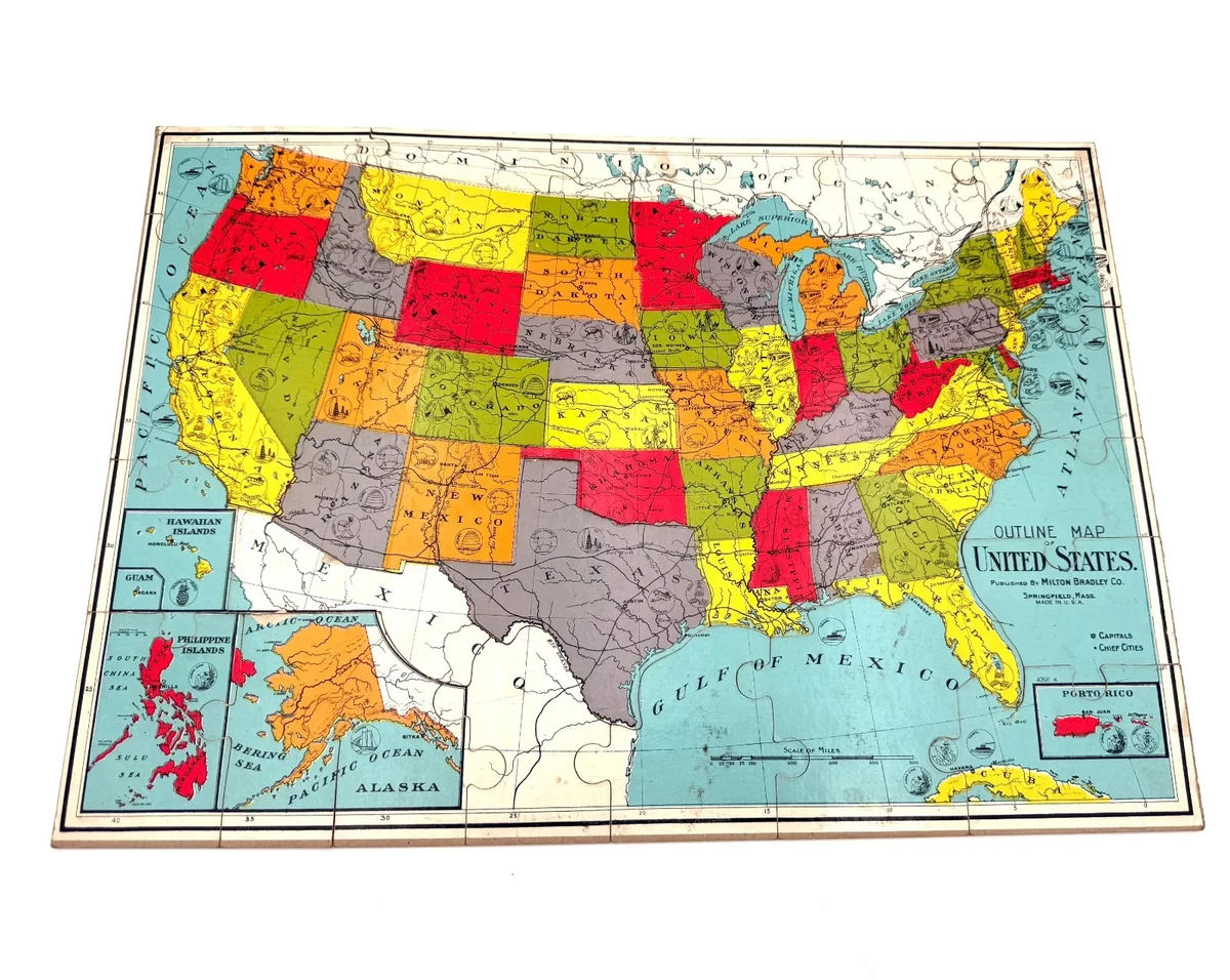 Milton Bradley Maps Puzzles for sale | eBay