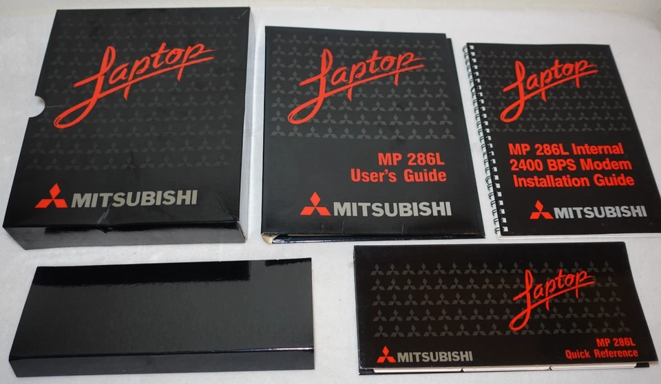 Mitsubishi Laptop 1988 MP 286L User's Guide Modem Quick Reference Booklets Rare - Image 2 of 4