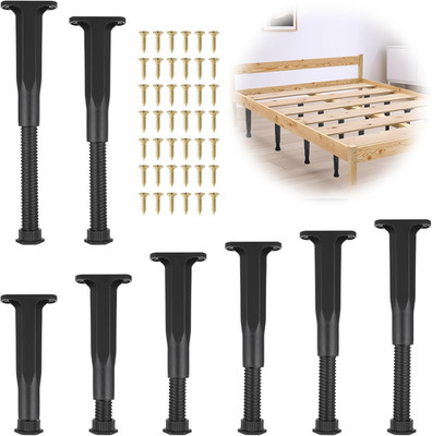 8 Pcs Adjustable Height Bed Support Legs, 7.9''-15'' Bed Frame Support Legs wit...